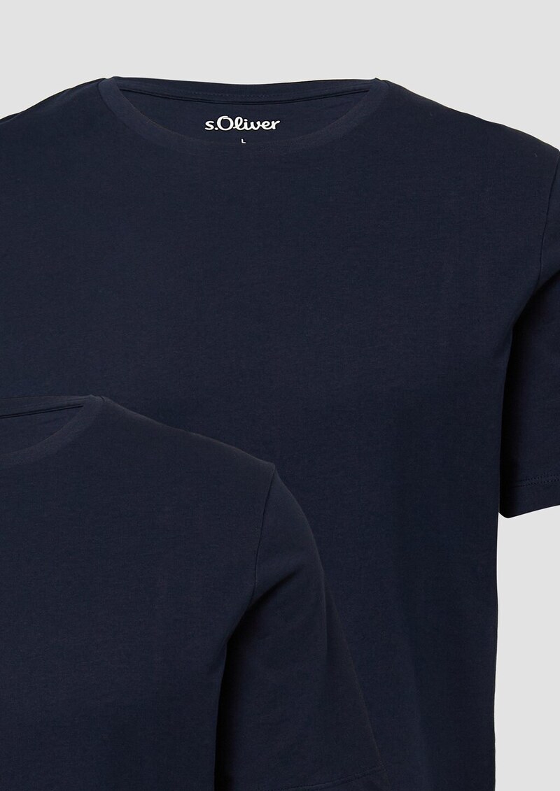 Basic-T-Shirt aus Baumwolle im 2er-Pack