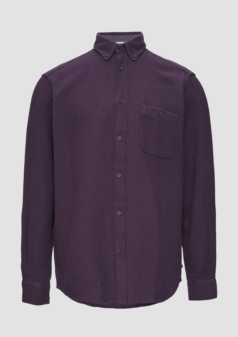 Regular Fit: Button-down-Hemd aus Strukturware