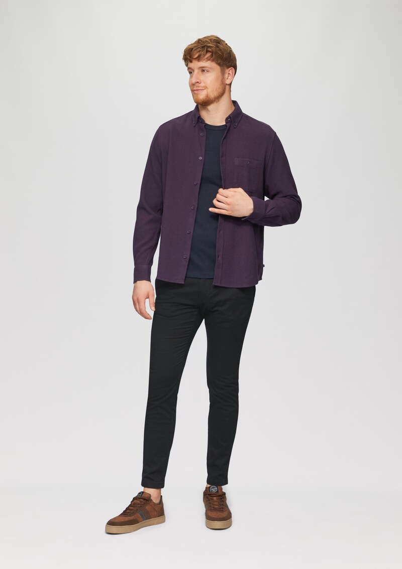 Regular Fit: Button-down-Hemd aus Strukturware
