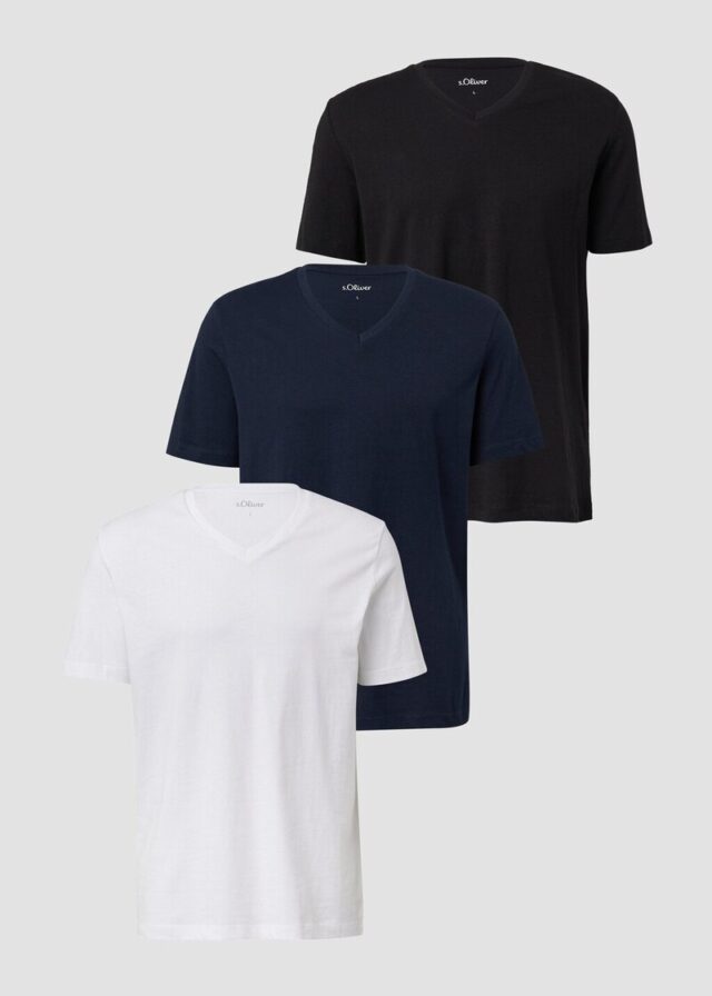 Basic-T-Shirt im 3er-Pack