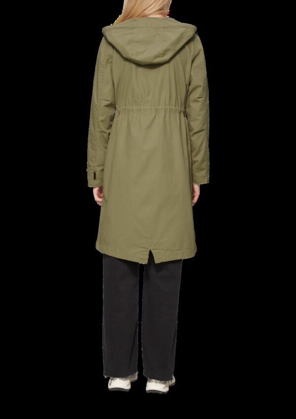 Kapuzenparka aus Baumwolle mit Tunnelzug in der Taille