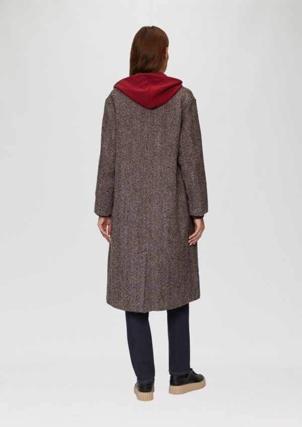 Wollmantel im Relaxed Fit mit Rippbündchen