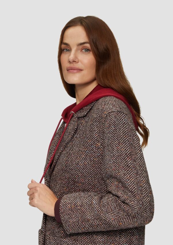 Wollmantel im Relaxed Fit mit Rippbündchen