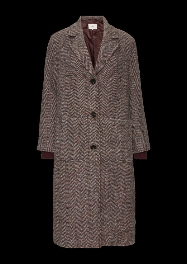 Wollmantel im Relaxed Fit mit Rippbündchen