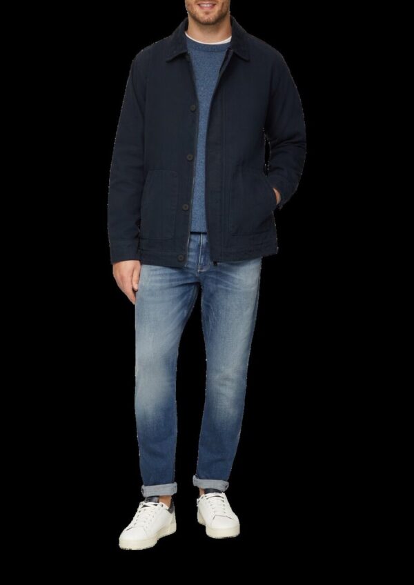 Canvas-Jacke mit Cordkragen