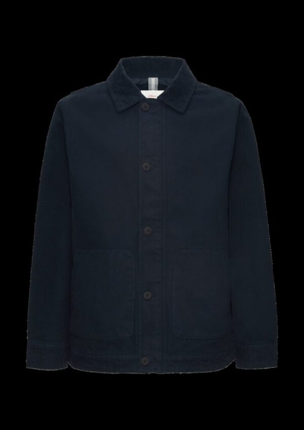 Canvas-Jacke mit Cordkragen