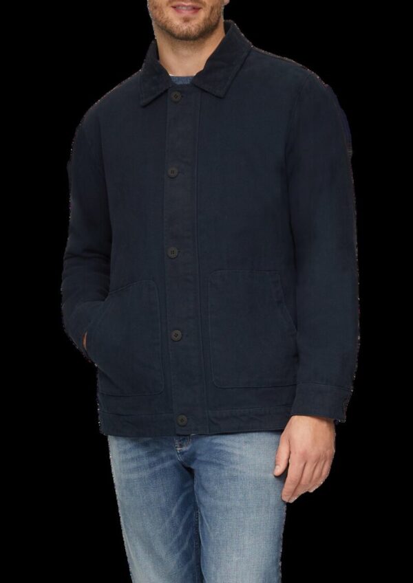 Canvas-Jacke mit Cordkragen