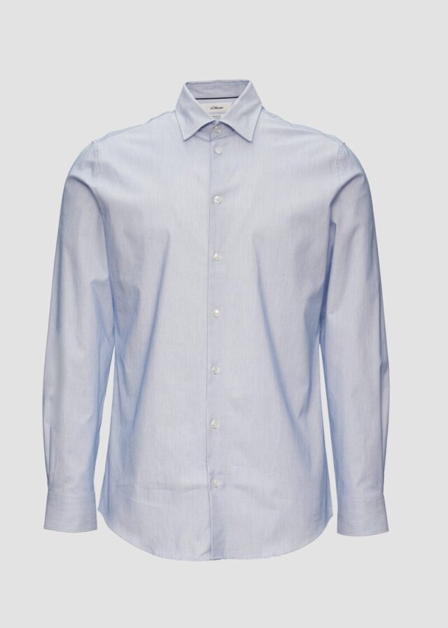 Tailored Fit: Hemd aus Baumwollstretch