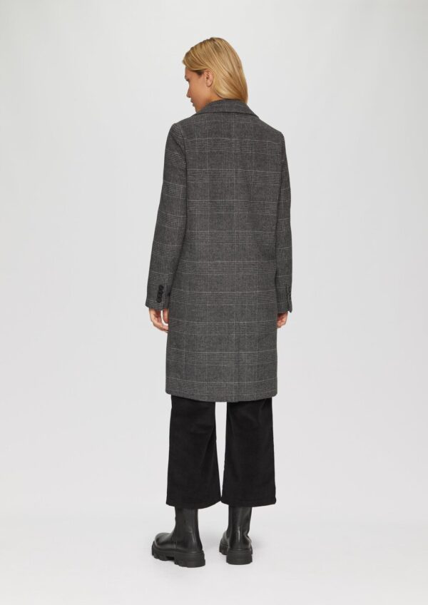 Karierter Mantel aus Wollmix