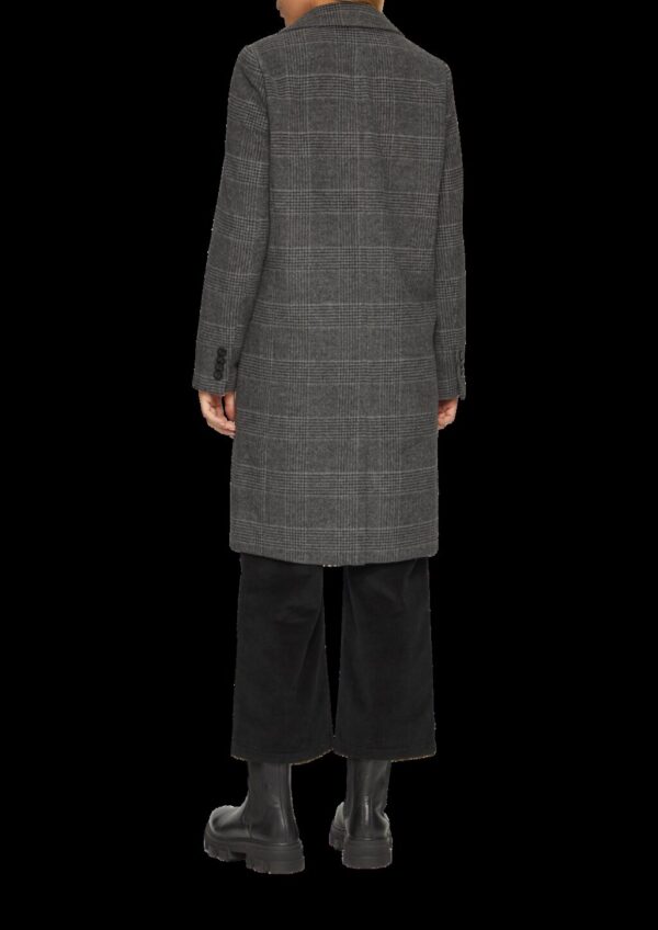 Karierter Mantel aus Wollmix