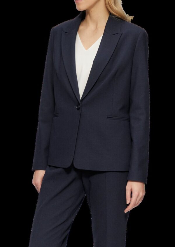 Taillierter Blazer mit Waffelpiqué-Struktur