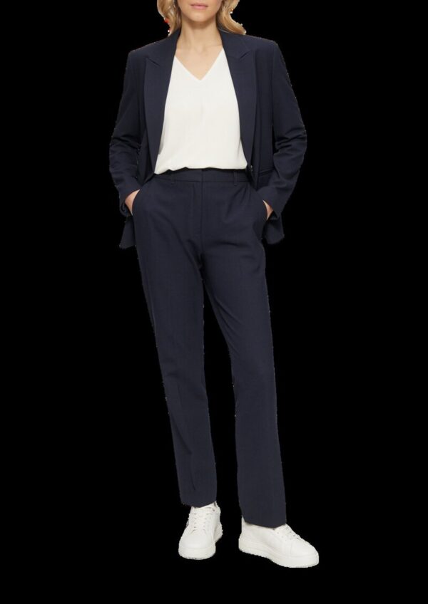 Taillierter Blazer mit Waffelpiqué-Struktur