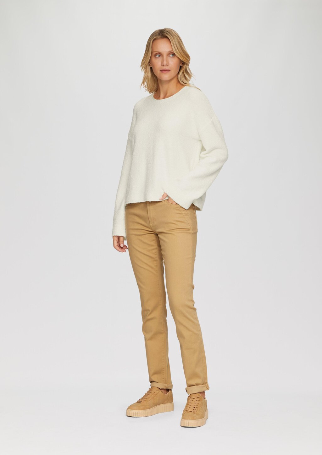 Weicher Strickpullover aus Bouclé