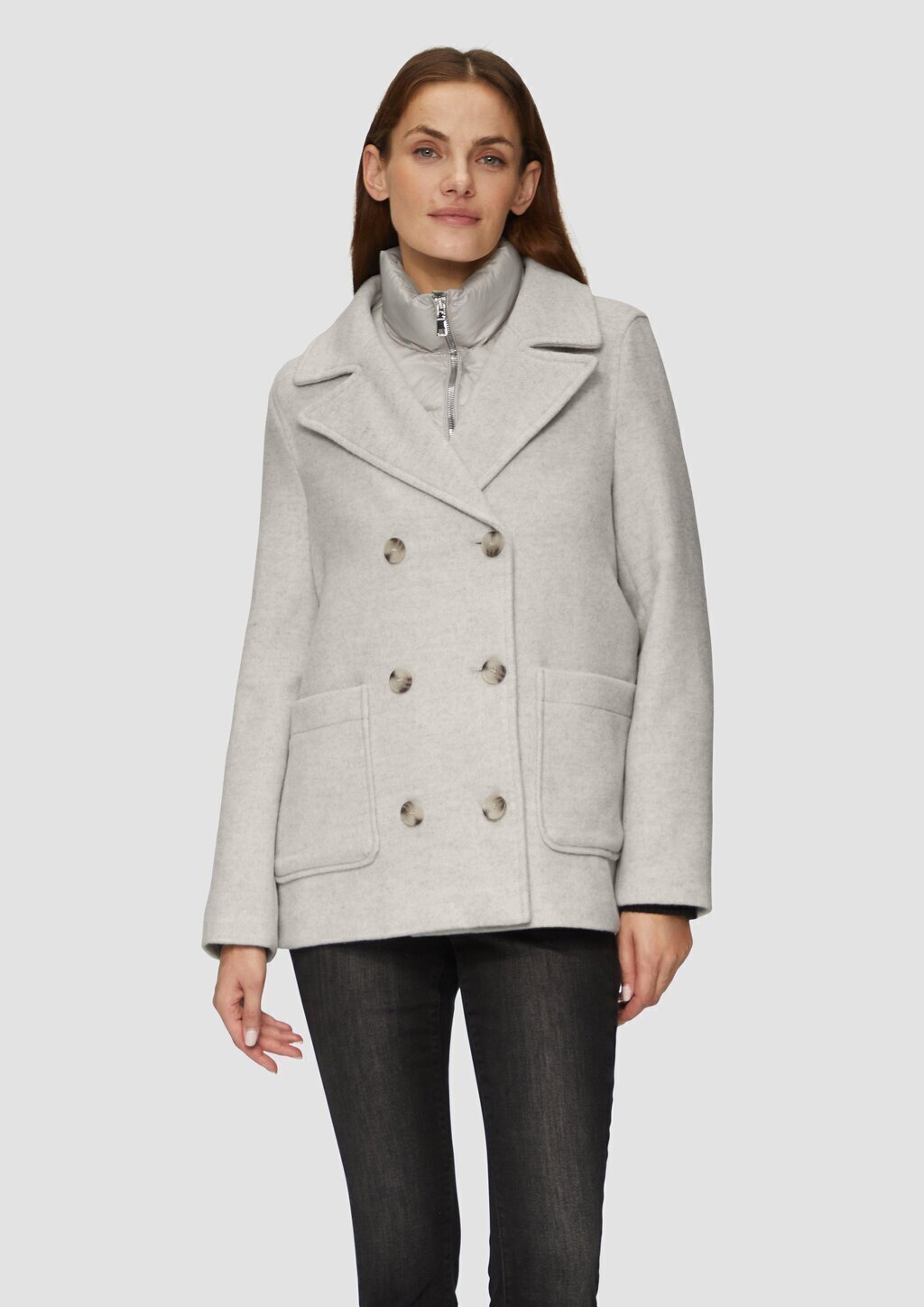 Cabanjacke im Materialmix mit herausnehmbarem Einsatz