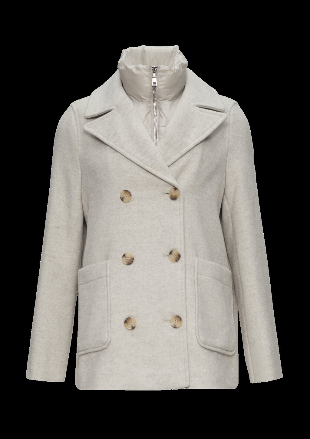 Cabanjacke im Materialmix mit herausnehmbarem Einsatz