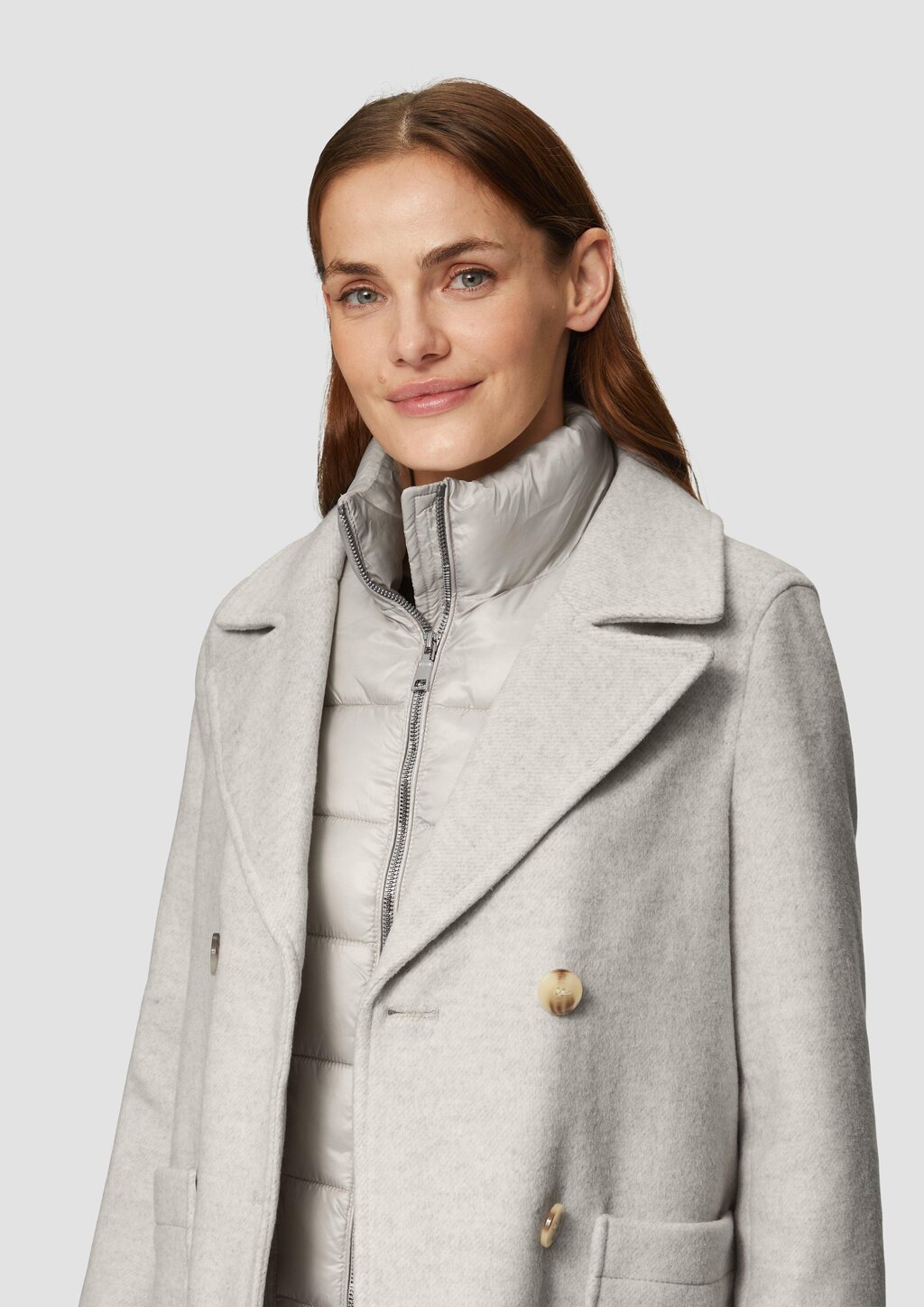 Cabanjacke im Materialmix mit herausnehmbarem Einsatz