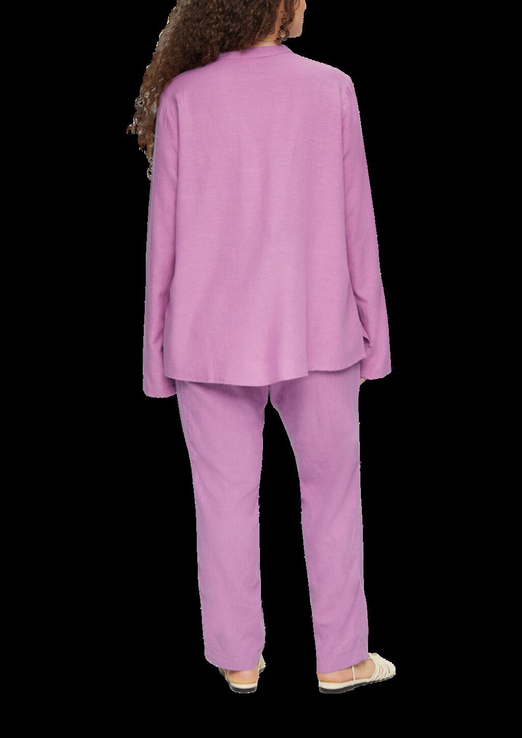 Bluse mit Stehkragen und Knopfleiste