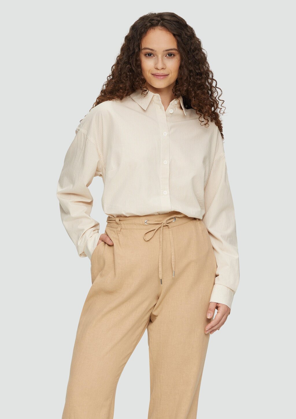 Oversized-Hemdbluse aus Baumwolle