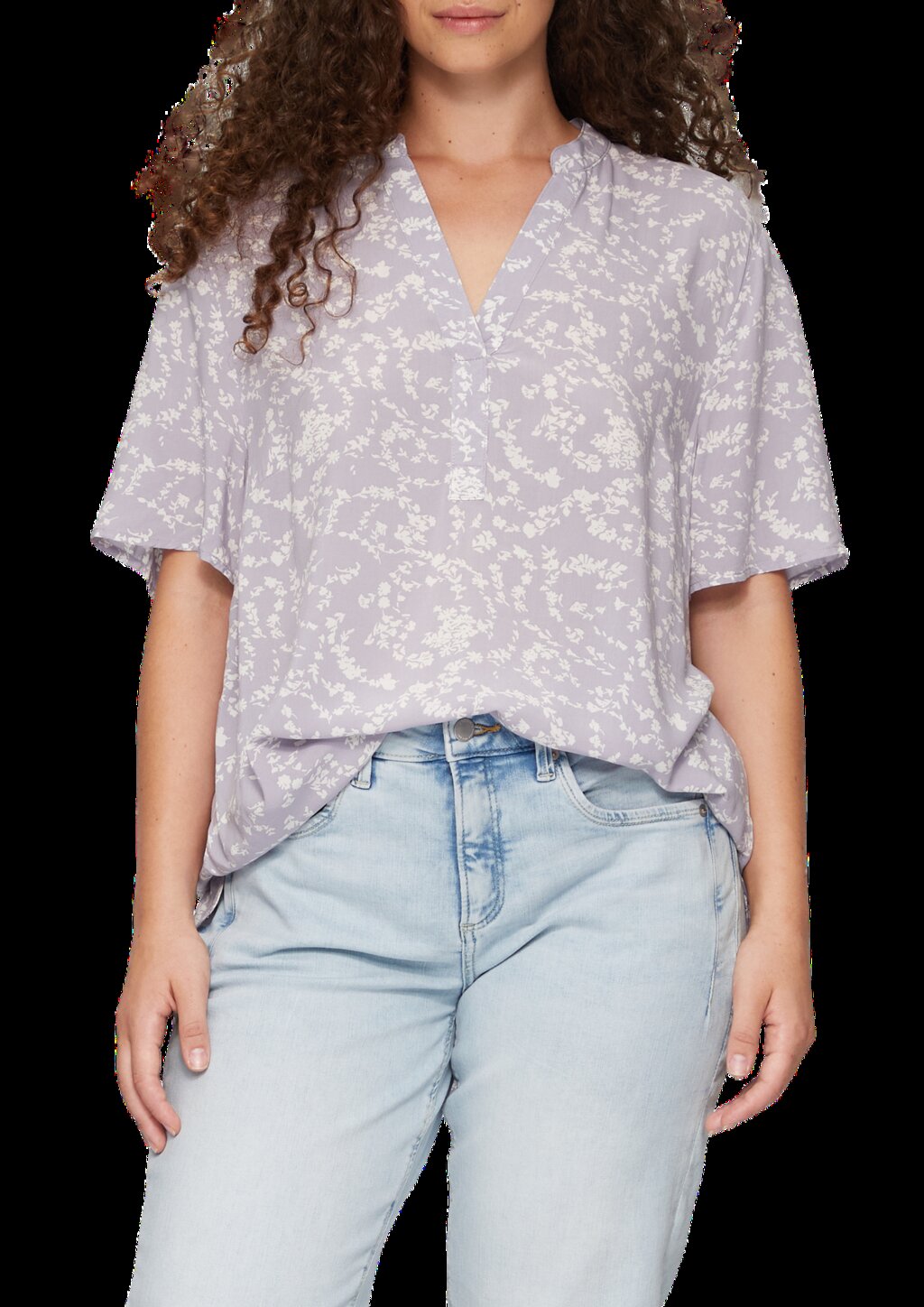 Gemusterte Tunikabluse aus Viskose