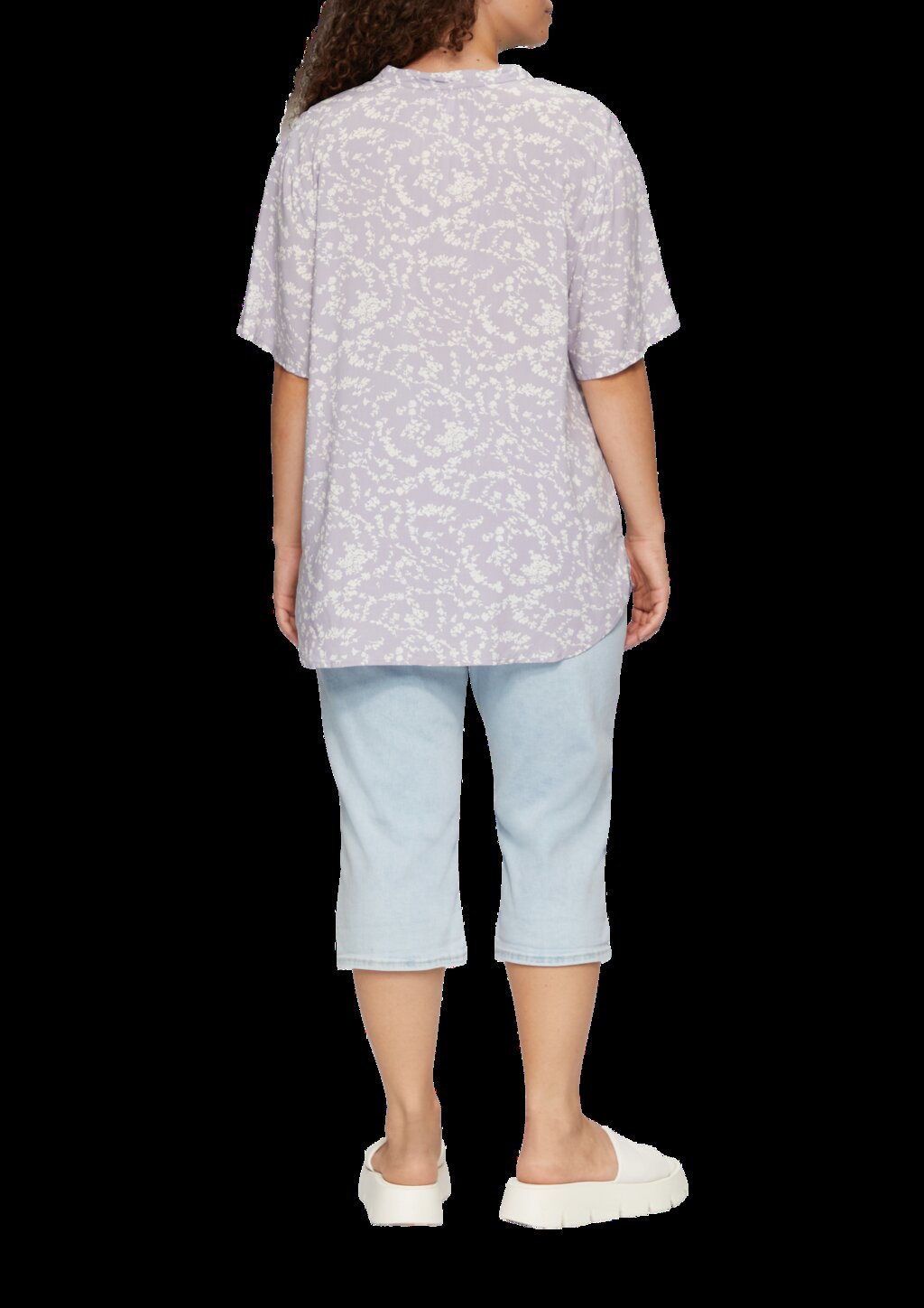 Gemusterte Tunikabluse aus Viskose