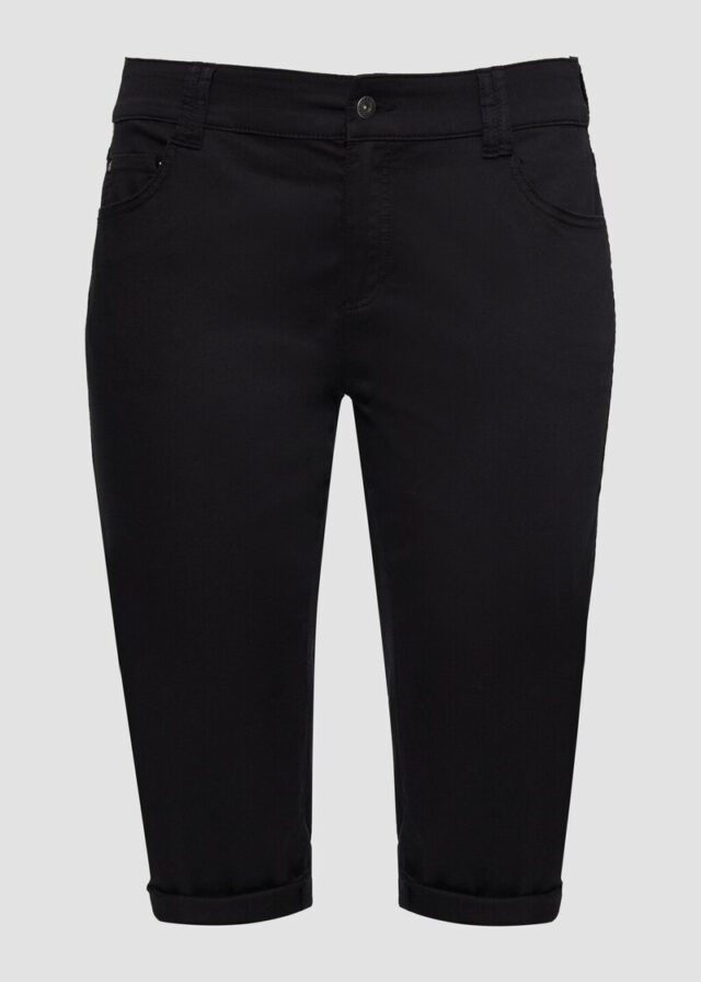 Elastische Capri-Hose aus Baumwoll-Satin