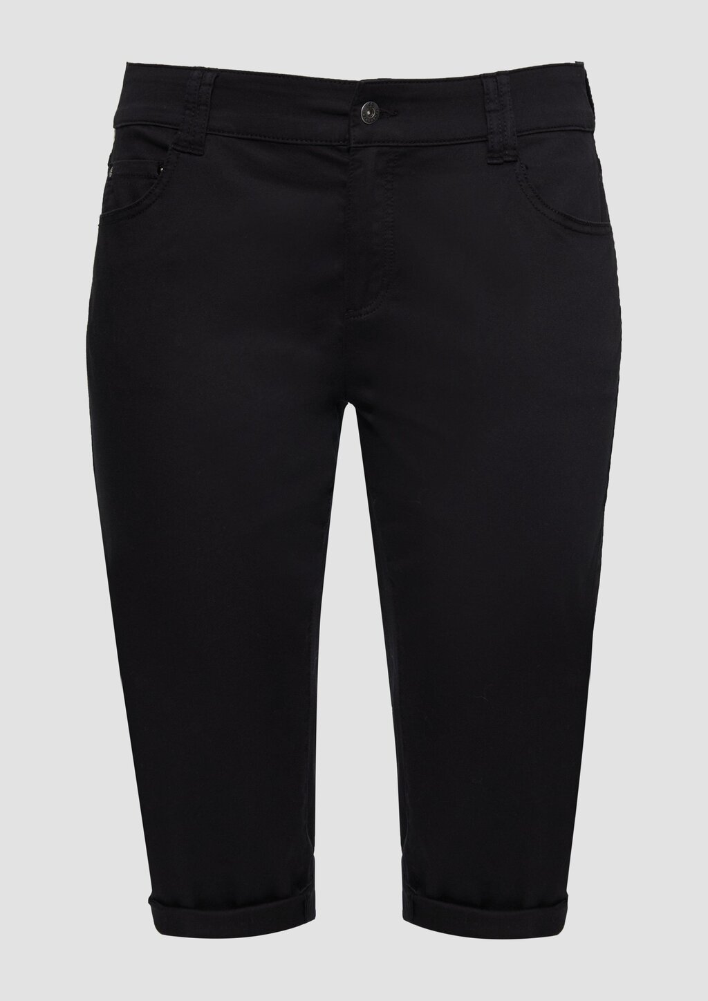 Elastische Capri-Hose aus Baumwoll-Satin