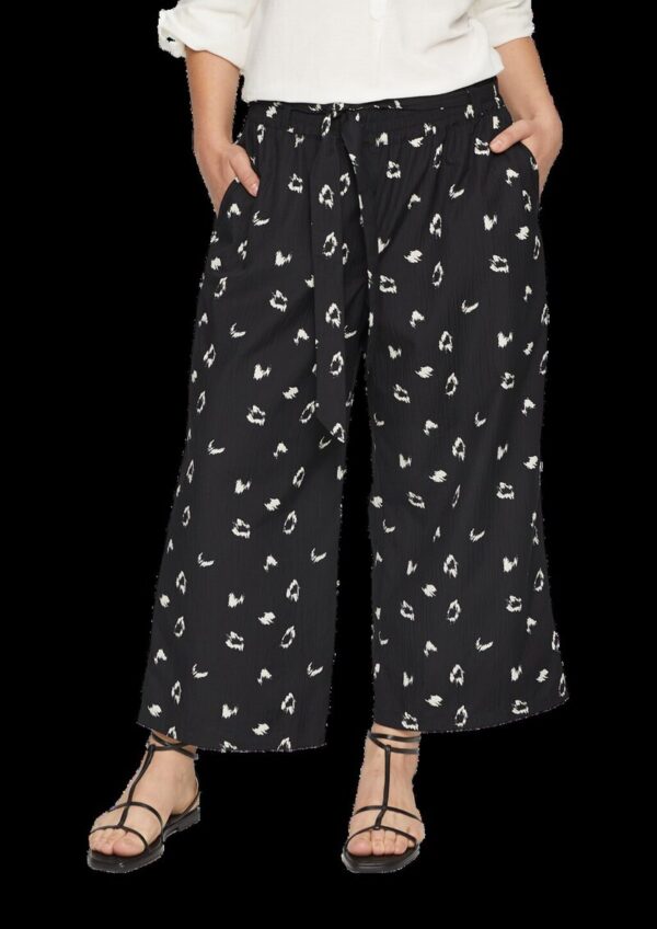 Kurze Schlupfhose mit Bindeband und Elastikbund