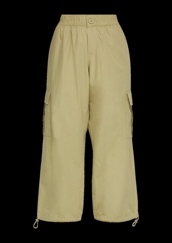Wide Leg-Hose mit Cargotaschen und angedeutetem Verschluss