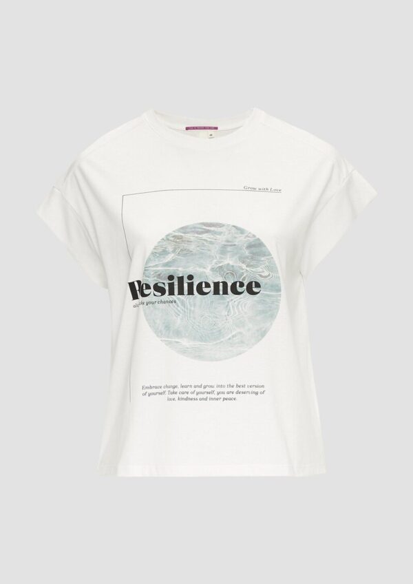 Ärmelloses Shirt mit Artwork und Rippblende