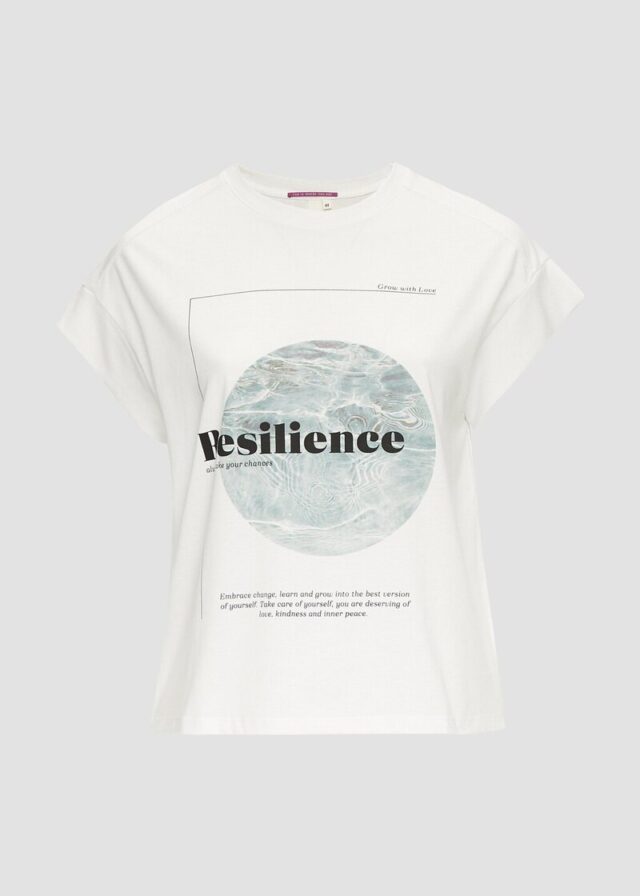 Ärmelloses Shirt mit Artwork und Rippblende