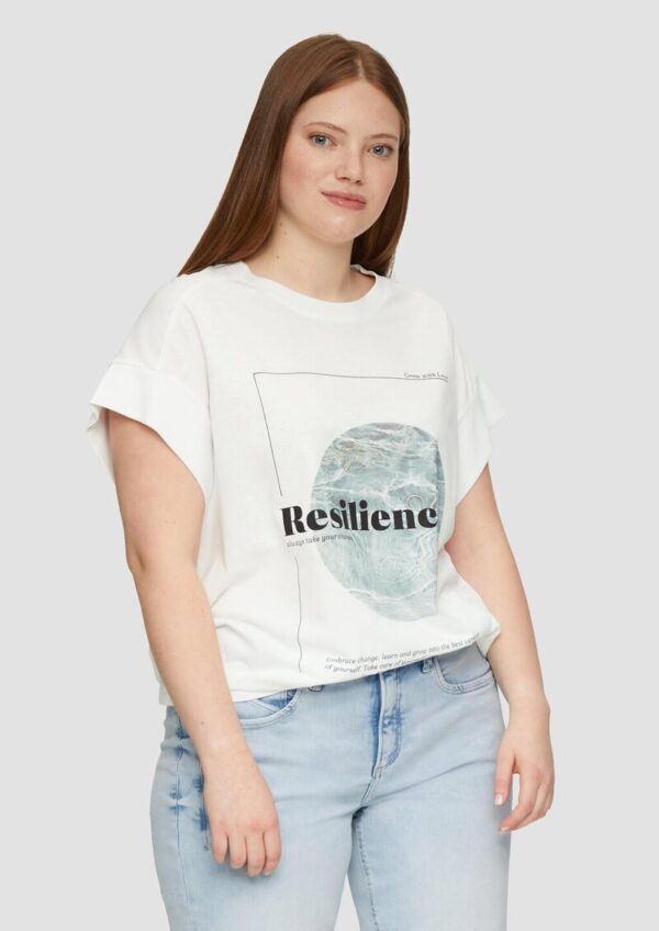 Ärmelloses Shirt mit Artwork und Rippblende