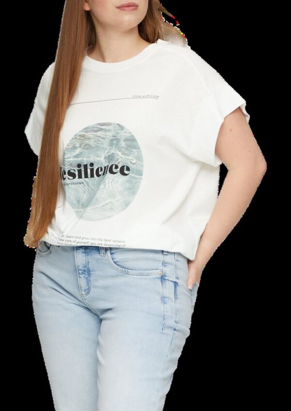 Ärmelloses Shirt mit Artwork und Rippblende