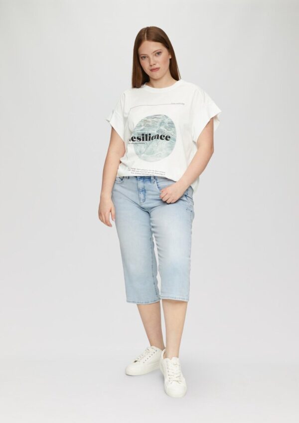 Ärmelloses Shirt mit Artwork und Rippblende