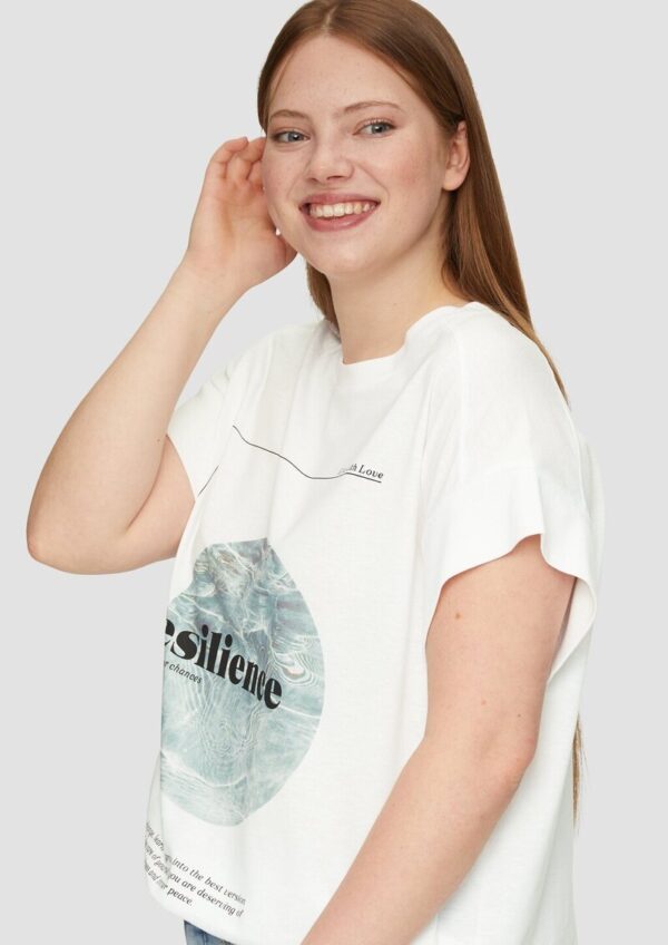 Ärmelloses Shirt mit Artwork und Rippblende