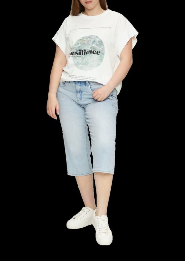 Ärmelloses Shirt mit Artwork und Rippblende