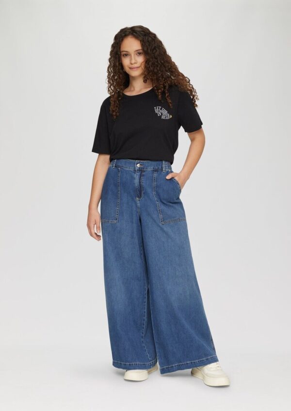 Jeans / Mid Rise / Wide Leg / Elastischer Bund