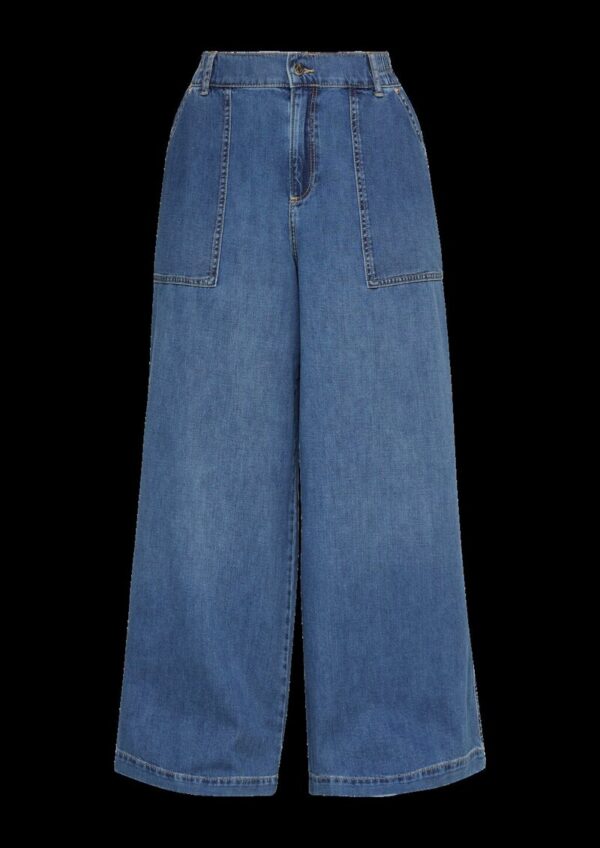 Jeans / Mid Rise / Wide Leg / Elastischer Bund