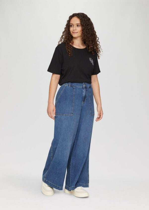 Jeans / Mid Rise / Wide Leg / Elastischer Bund