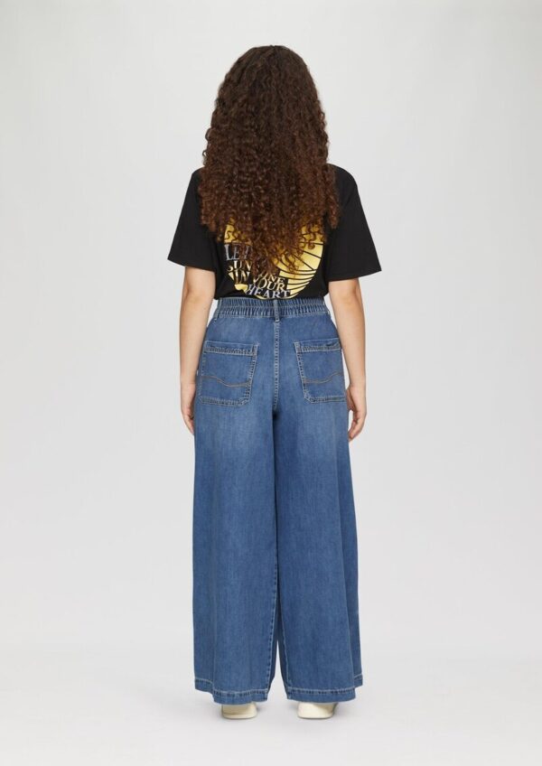 Jeans / Mid Rise / Wide Leg / Elastischer Bund