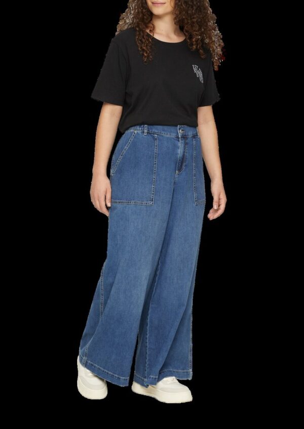Jeans / Mid Rise / Wide Leg / Elastischer Bund