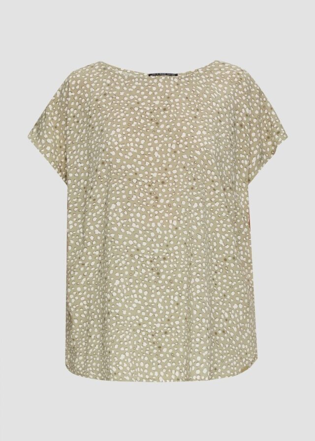 Oversized-Bluse mit überschnittenen Schultern und Teilungsnaht