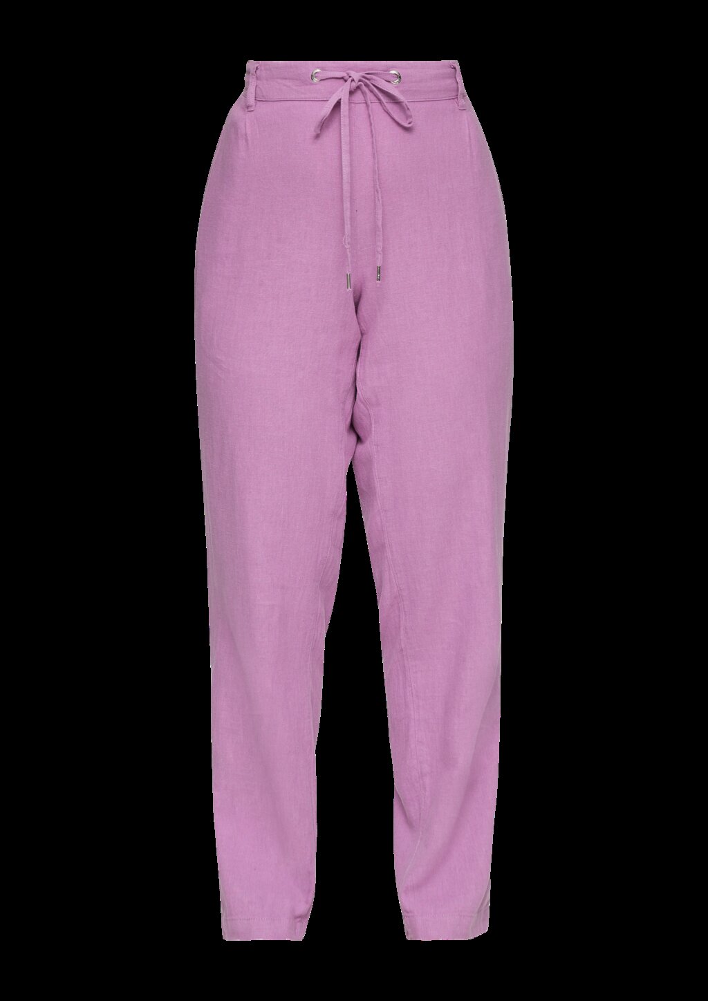 Hose aus Leinenmix mit Elastikbund und schmal zulaufendem Bein