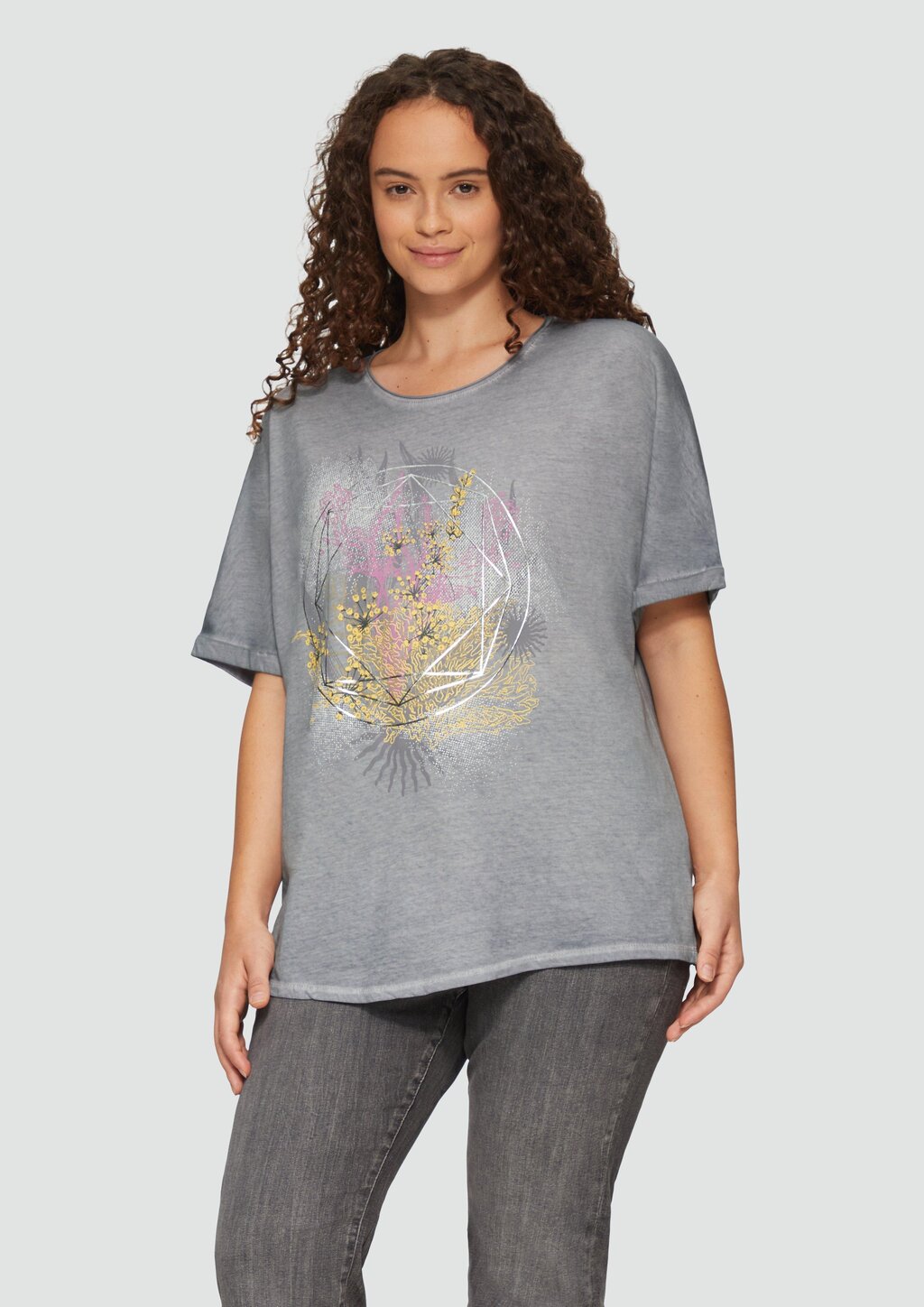 Oversize-Shirt mit Rundhalsausschnitt und Frontprint