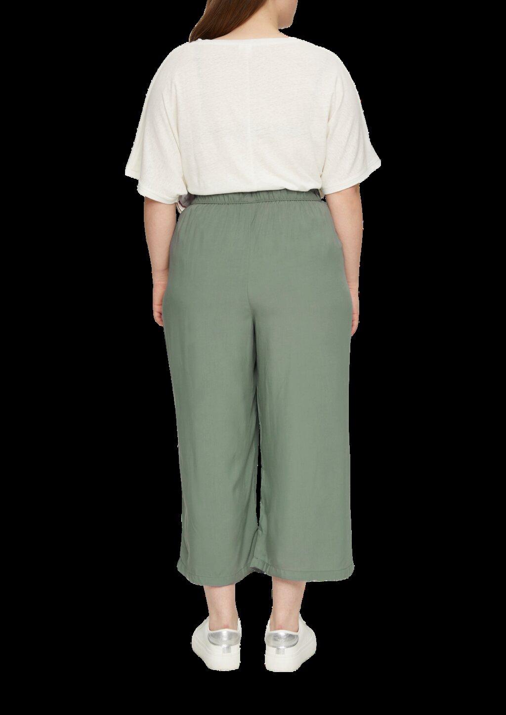 Kurze Hose mit elastischem Bund aus Viskose