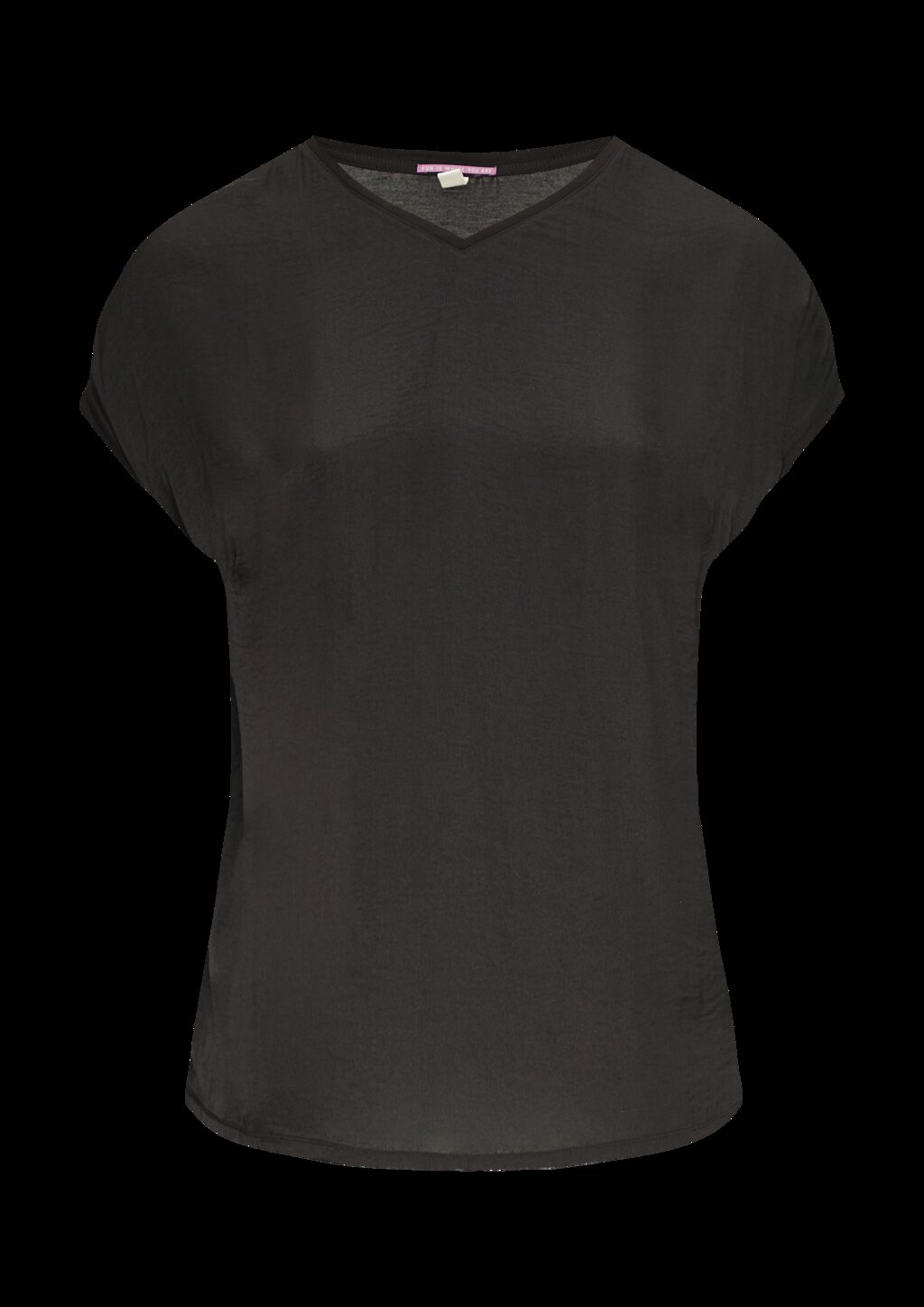 Fabricmix-Shirt im Loose Fit mit V-Ausschnitt