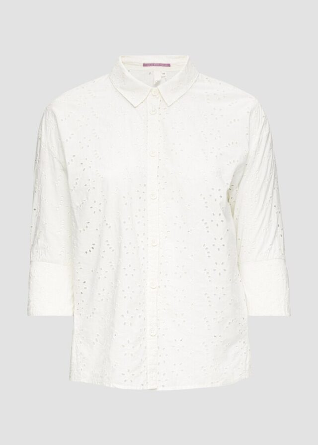 Oversized-Hemdbluse mit überschnittenen Schultern