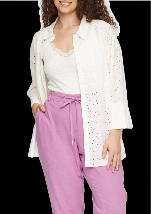 Oversized-Hemdbluse mit überschnittenen Schultern