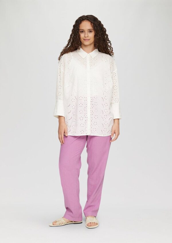 Oversized-Hemdbluse mit überschnittenen Schultern