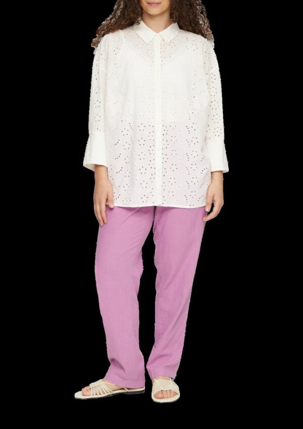 Oversized-Hemdbluse mit überschnittenen Schultern