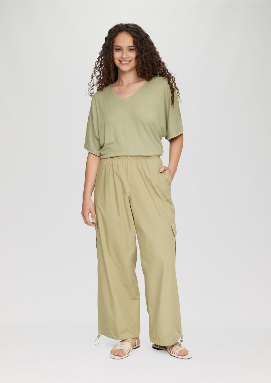 T-Shirt aus Leinenmix im Relaxed Fit